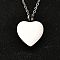 304 Stainless Steel Heart Cinerary Casket Pendant Necklaces, Urn Ashes Necklaces for Pet, Stainless Steel Color, 21.61 inch(54.9cm)
