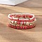 Bohemian Vacation Style Glass Beaded Stackable Stretch Bracelets Set for Women