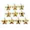 304 Stainless Steel Pendants, with Rhinestone, Real 18K Gold Plated, Ion Plating(IP), Star, Mixed Color, 26x24.5x6mm, Hole: 2mm