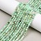 Natural Chalcedony Beads Strands, Faceted, Round, Pale Green, 3~3.5mm, Hole: 0.6mm, about 132~137pcs/strand, 14.84~15.51 inch(37.7~39.4cm)