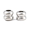 Brass Beads, Column with Groove, Rack Plating, Long-Lasting Plated, Lead Free & Cadmium Free, Platinum, 4x4mm, Hole: 1.6mm