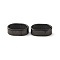 Ion Plating(IP) 304 Stainless Steel Slide Charms, Oval, Black, 8x14x5mm, Hole: 6x12mm