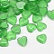 Cat Eye Cabochons, Heart, Medium Sea Green, 12x12x3mm