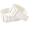 Imitation Leather Cord Bracelet, with Alloy Clasps, White, 40x3.1x0.2cm