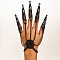 Halloween Gothic Flower
Iron Finger Ring Bracelets for Women, Black, 5-1/2 inch(14cm)