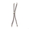 Nylon Twisted Cord Bracelet, with Brass Cord End, for Slider Bracelet Making, Dark Gray, 9 inch(22.8cm), Hole: 2.8mm, Single Chain Length: about 11.4cm