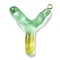 Resin Pendant, with Iron Ring Finding, Letter A~Z, Letter Y, 42x31x7mm, Hole: 2mm