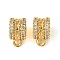 Brass Brass Micro Pave Cubic Zirconia Tube Bails, Loop Bails, Column, Real 18K Gold Plated, 11x6x8mm, Hole: 1.4mm, Inner Diameter: 3.8mm