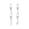 Non-Tarnish 304 Stainless Steel Pendants, Twist Rectangle Charm, Stainless Steel Color, 39.2x3.9x3.9mm, Hole: 1.5mm