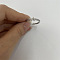 Brass Micro Pave Clear Cubic Zirconia Finger Rings, Real Platinum Plated, Letter A, Inner Diameter: 20mm