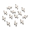Tarnish Resistant Cross Stainless Steel Charms Pendants, Stainless Steel Color, 12x7x1mm, Hole: 1mm