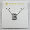 Brass Initial Pendant Necklaces for Women, Platinum, Letter B, 15.75 inch(40cm)