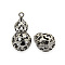 Brass Vegetables Pendants, Hollow Calabash, Nickel Free, Antique Silver, 25x12x6mm, Hole: 2mm