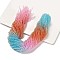Transparent Painted Glass Beads Strands, Faceted, Rondelle, Colorful, 3.4x2.6mm, Hole: 0.5mm, about 135~140pcs/strand, 32~34cm
