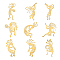 OLYCRAFT 9pcs 1.6x1.6 inch Golden Metal Stickers Kokopelli Tribe Stickers Self Adhesive Energy Stickers Indian Totem Golden Epoxy Stickers for DIY Scrapbooks Epoxy Resin Decoration