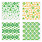 PET Hollow Out Drawing Painting Stencils, for DIY Scrapbook, Photo Album, Clover, 200x200mm, 4pcs/set