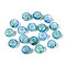 3/0 Baking Paint Glass Beads, Round Hole, Rondelle, Dark Cyan, 5~5.5x3~3.5mm, Hole: 1.6~1.8mm, about 3750pcs/pound
