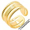 Simple Stainless Steel Wide Band Rings, Open Cuff Rings for Men and Women