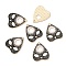 Alloy Pendants, with Enamel, Light Gold, Heart with Eye, Black, 26x22x1.2mm, Hole: 2mm
