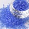 Glass Seed Beads, Transparent, Round, Light Blue, 12/0, 2mm, Hole: 1mm, about 2000 beads/30g