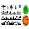 CHGCRAFT Pine Silicone Clay Texture Mat Tree Silicone Texture Stamps Clay Modeling Pattern Pad for DIY Clay Jewelry Earrings Clay Mat Stamps for Decorative Card Making