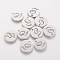 Non-Tarnish 201 Stainless Steel Charms, Flat Round with Number, Num.2, 12mm