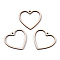 Undyed Natural Wood Pendants, Hollow Heart Charms, PapayaWhip, 28x30x2.5mm, Hole: 1.6mm