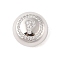 Rack Plating Brass & Cubic Zirconia Pendants, Cadmium Free & Lead Free, Long-Lasting Plated, Flat Round with Letter, Letter P, 13x7mm, Hole: 4x3mm