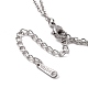 Stainless Steel Hollow Out Cross Pendant Double Layer Necklace with Cable Chains for Men Women NJEW-E088-01P-3