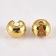 Brass Crimp Beads Covers KK-G311-08G-2