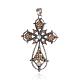 Alloy Latin Cross Clenched Large Gothic Big Pendants PALLOY-I111-23AS-06-1