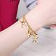 Exquisite Brass Rolo Chains Starfish Charm Bracelets For Women BJEW-BB01537-5