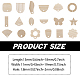 Chgcraft 36 pièces 18 styles accessoires de boucles d'oreilles en bois de frêne EJEW-CA0001-09-2
