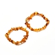 Ensemble de bracelets extensibles en perles d'ambre naturel pour parent et enfant BJEW-JB06819-1