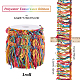 OLYCRAFT 10 Yards(9.1m) Rainbow Ribbon Polyester Tassel Lace Trim for DIY Crafts Sewing Decorations Trim Ribbons for Clothing Accessories 5cm Wide OCOR-OC0001-06-2