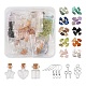 Kits de fabrication de boucles d'oreilles pendentif bouteille de souhaits diy DIY-FS0002-26-1
