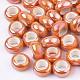 Perles de porcelaine plaquées PORC-T003-01-07-1