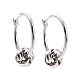 Brass Knot Hoop Earrings for Women X-EJEW-A072-19P-2