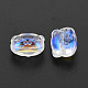 Electroplate Transparent Glass Beads GLAA-T022-03-B01-4
