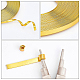 Benecreat 10 m (33 pies) 5 mm de ancho alambre plano de aluminio dorado anodizado alambre artístico plano para la fabricación de abalorios artesanales de joyería AW-BC0002-01A-5mm-4