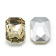 Cabujones de cristal con rhinestone RGLA-T079-10x14mm-04-2