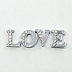 Sets of Love Charms Alloy Rhinestone Initial Letter Slide Charm Fit Bracelets of Women Belt ALRI-X0001-FF-1
