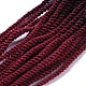 スプリングツイストかぎ針編み編み  合成編組ヘアエクステンション  耐熱高温繊維  長い＆縮毛  ブルゴーニュ  16インチ（40.64cm） OHAR-G006-01-2
