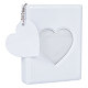 CRASPIRE 3 Inch Mini Photo Album Kpop Photocard Holder White Book Collect Binder Heart Hollow Photocard Picture with 32 Pockets and Heart Pendant Keychain for Collecting Pictures AJEW-WH0038-65P-01-1