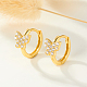 Boucles d'oreilles créoles en argent sterling avec zircone cubique en forme de papillon PW6178-2-2