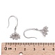 Accessoires pour boucles d'oreilles pendantes en argent sterling plaqué rhodium STER-L057-043P-4