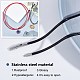 SUNNYCLUE 2Pcs 2 Colors Polyester Waxed Cords Necklace Making MAK-SC0001-13F-4