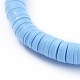 Bracciali elasticizzati fatti a mano in perle di argilla polimerica BJEW-JB05090-5
