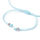 Bracelets de perles tressées turquoise synthétique coeur BJEW-JB09819-3