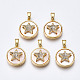 Brass Micro Pave Clear Cubic Zirconia Charms KK-Q277-011-NF-1